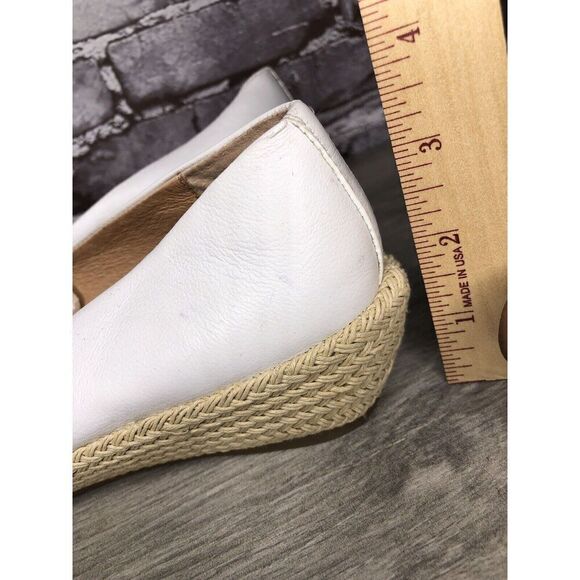 Kenneth Cole Gentle Souls White Leather Woven Wedge Sandals Women Sz 8.5M US/39 - Picture 14 of 16